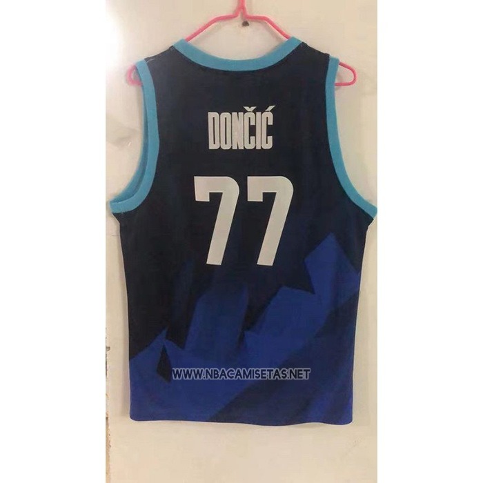 Camiseta Slovenia Luka Doncic NO 77 Tokyo 2021 Azul2